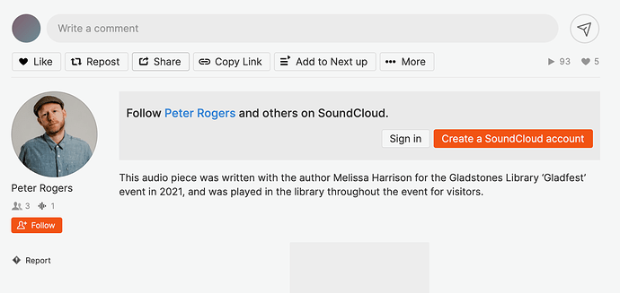Follow Peter Rogers and others on SoundCloud.